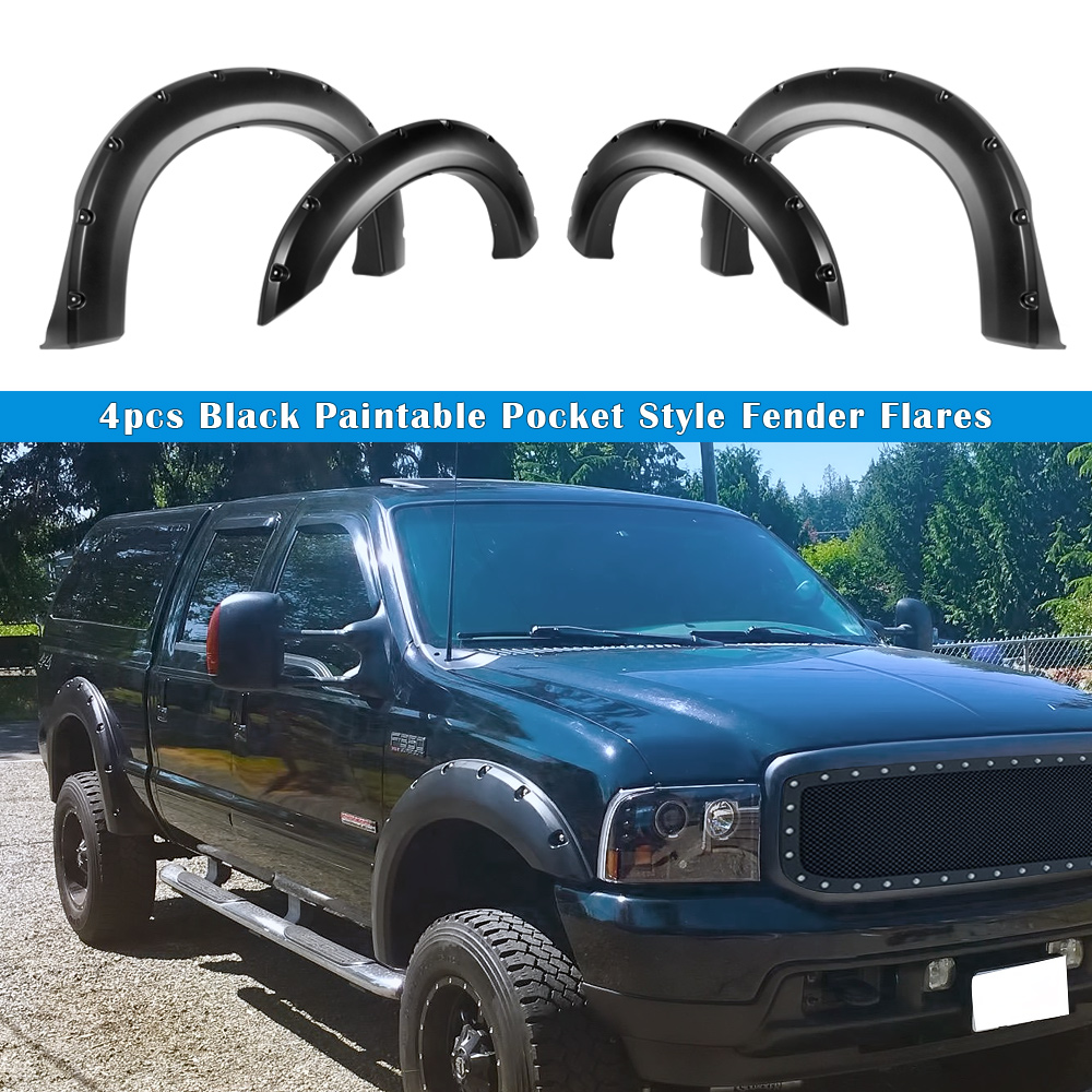 1999-2007 Ford F-250/F-350 Super Duty Front and Rear Wheel Arches Fender Flare Pocket Dimple