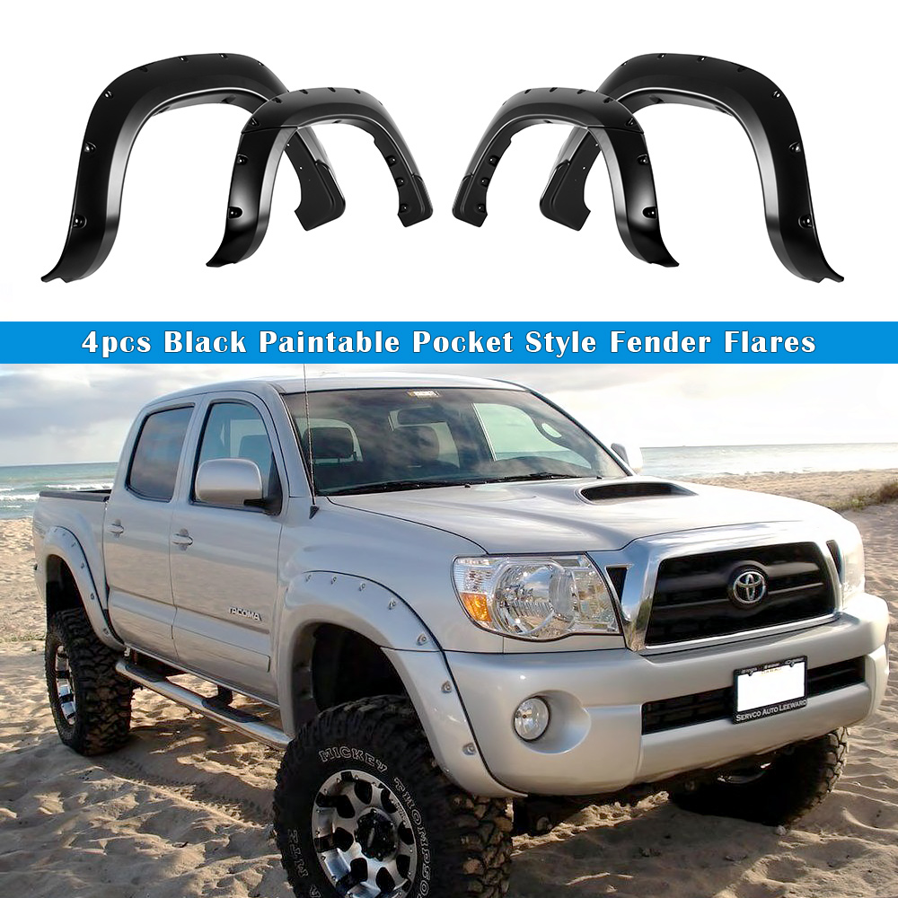 2005-2011 Toyota Tacoma Fleetside 73.5" Bed FRONT&REAR Fender Flare Pocket Dimple