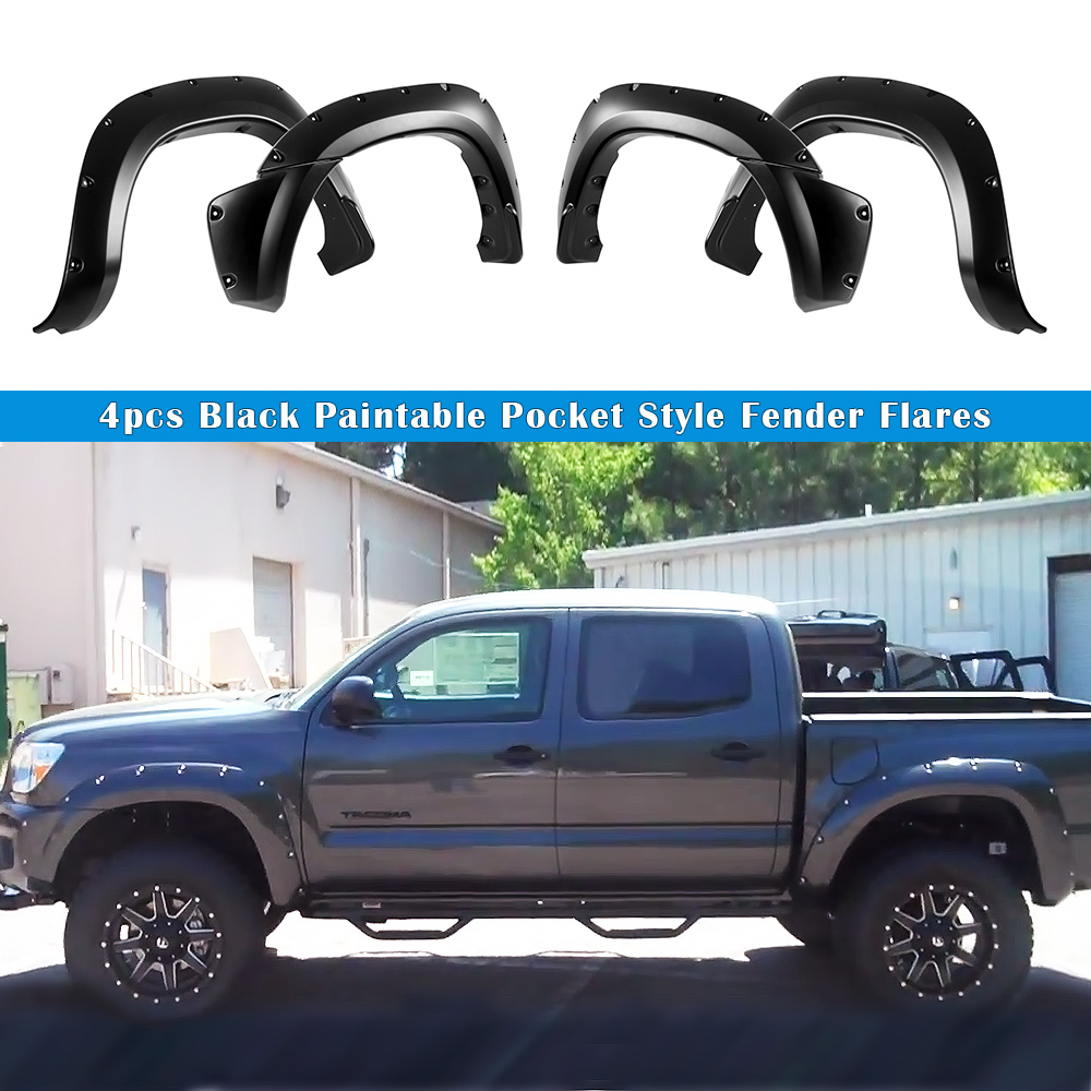 2012-2015 Toyota Tacoma Fleetside 73.5" Bed FRONT&REAR Fender Flare Pocket Dimple