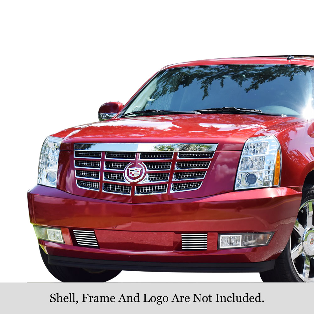 2007-2014 Cadillac Escalade Not Fit ESV Platinum And Hybrid Models Without Tow hook TOW HOOK Stainless Steel Billet Grille