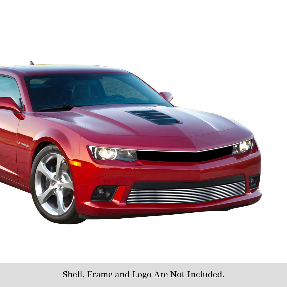 2014-2015 Chevy Camaro LS/LT With RS Package MAIN UPPER + LOWER BUMPER Stainless Steel Billet Grille