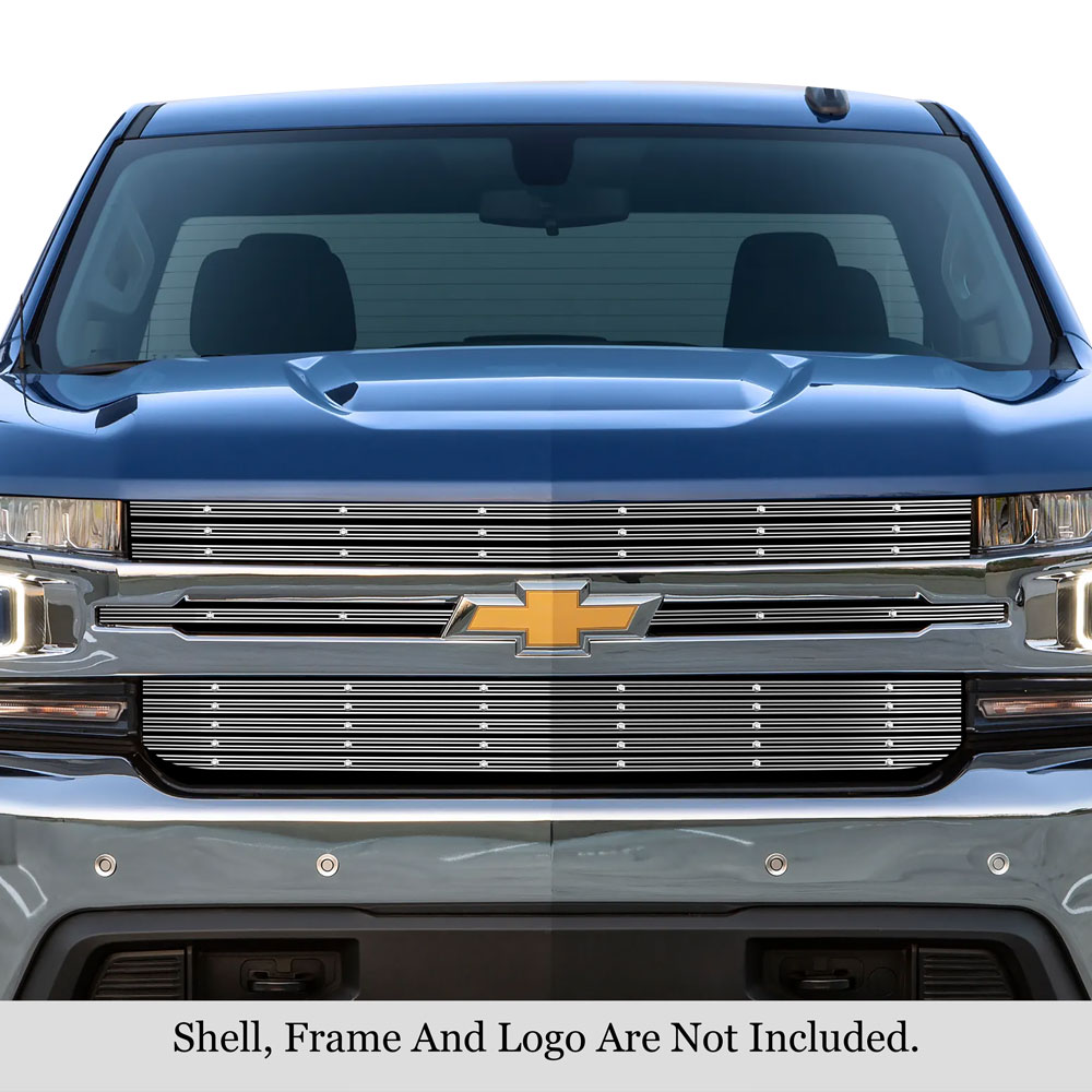 2019-2023 Chevy Silverado 1500 RST/LT/LT Trail Boss (Excl. 2019 Silverado 1500 LD/Classic Style) MAIN UPPER Rugged Billet Grille