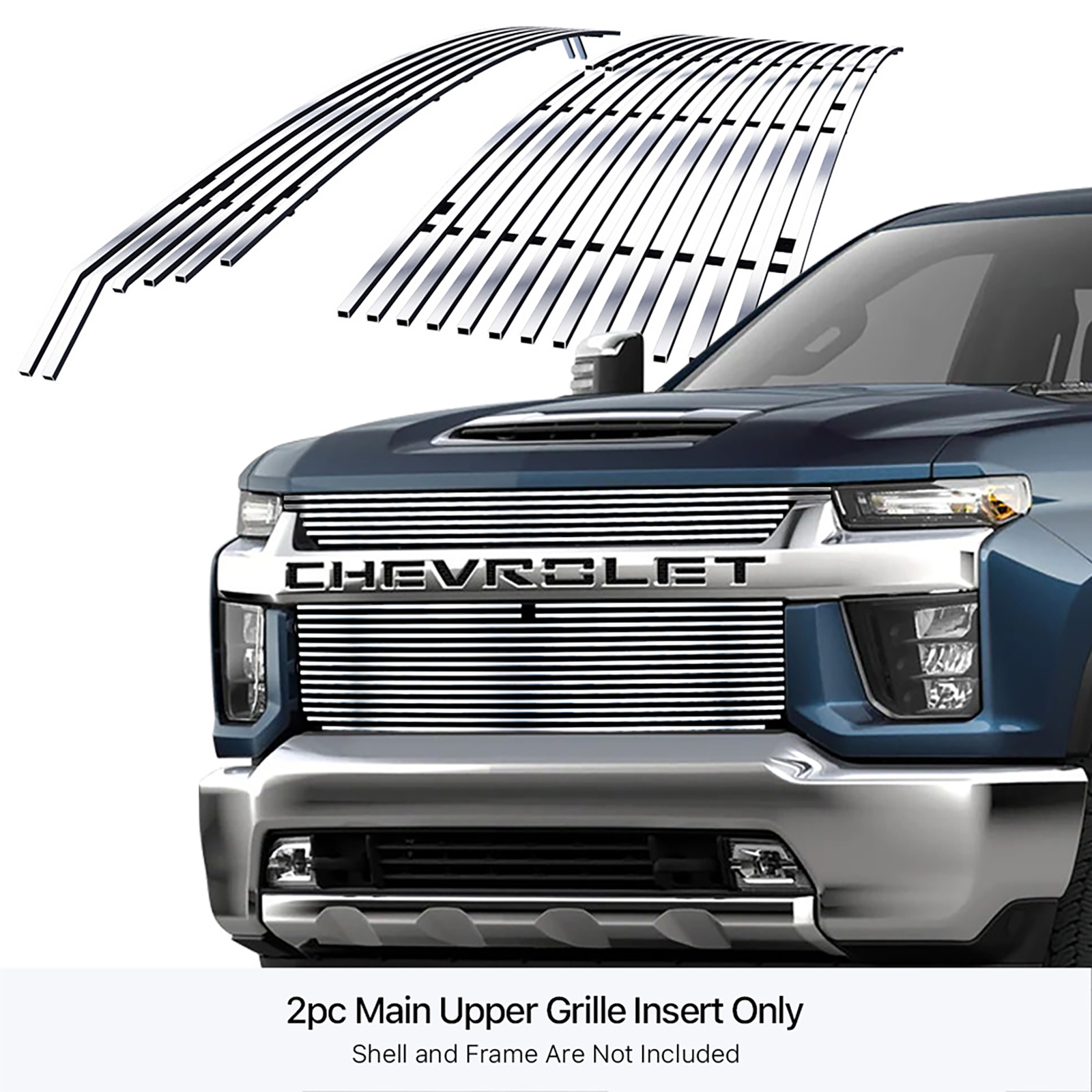 2020-2023 Chevy Silverado 2500/3500 LTZ MAIN UPPER Stainless Steel Billet Grille