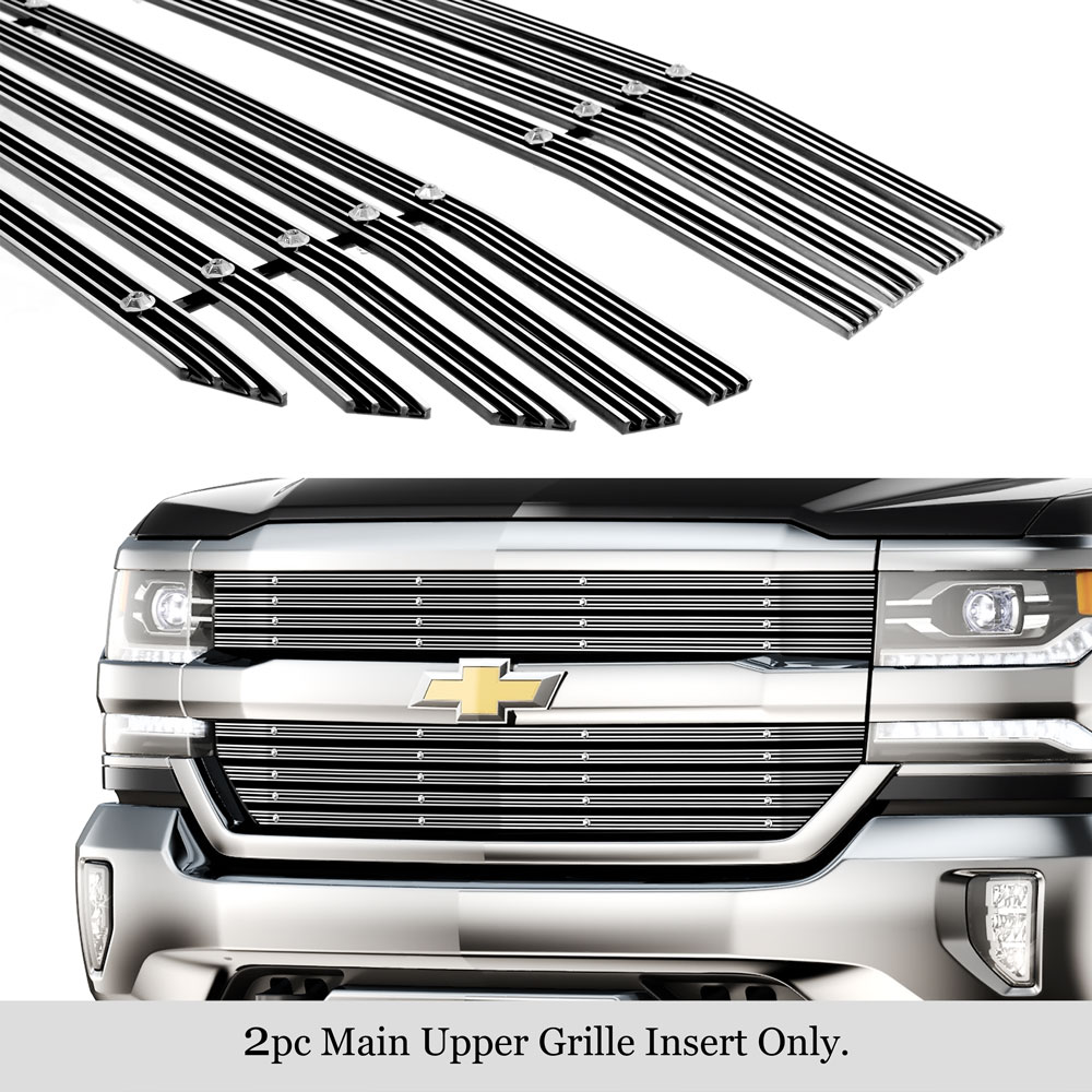 2016-2018 Chevy Silverado 1500 Not For Z71 and High Country Model/2019 Chevy Silverado 1500 LD Not For Z71 and High Country Model MAIN UPPER Rugged Billet Grille