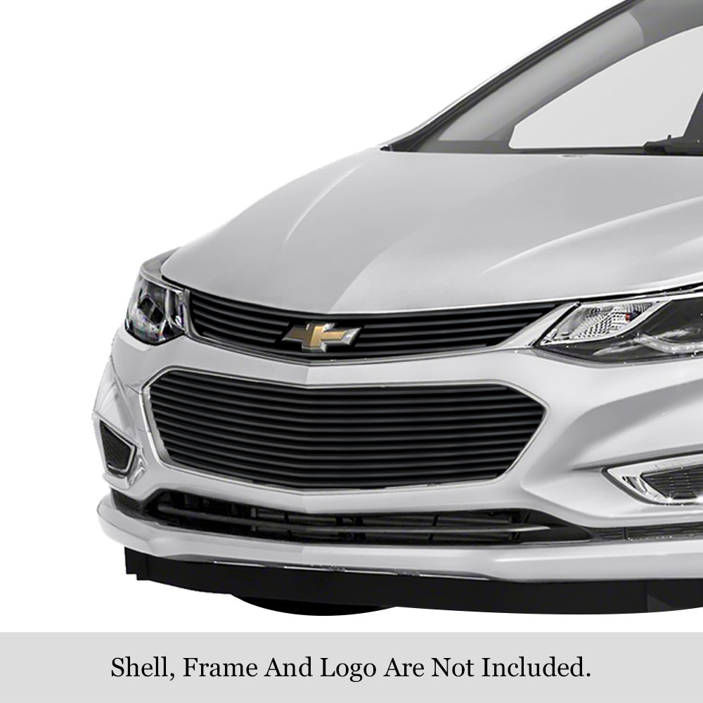 2016-2018 Chevy Cruze Not for RS Package MAIN UPPER Black Stainless Steel Billet Grille