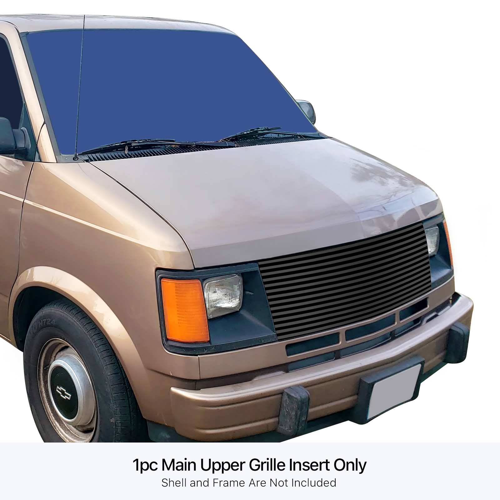 1985-1994 Chevy Astro Van /1985-1994 GMC Safari Van MAIN UPPER Black Stainless Steel Billet Grille
