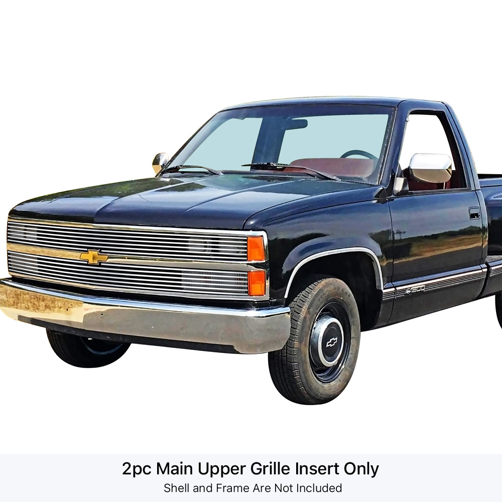 1992-1993 Chevy Blazer With Composite Headlights (With Corner Signal Lights)/1992-1993 Chevy Suburban With Composite Headlights (With Corner Signal Lights) Phantom Style/1988-1993 Chevy C/K Pickup With Composite Headlights MAIN UPPER Stainless Steel Bille
