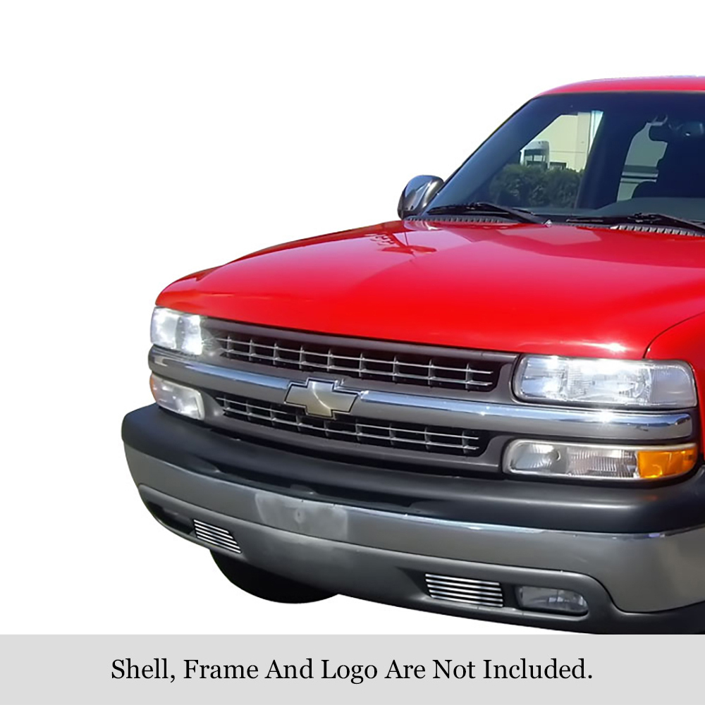 1999-2002 Chevy Silverado 1500 /2000-2006 Chevy Suburban Only For Z71 And With Round Fog Lamps/2000-2006 Chevy Tahoe Only For Z71 And With Round Fog Lamps TOW HOOK Stainless Steel Billet Grille