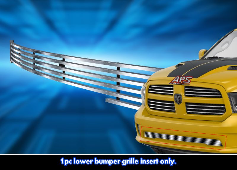 2013-2018 Ram 1500 Express And Sport Model/2019 Ram 1500 Classic Express And Sport Model Only LOWER BUMPER Stainless Steel Billet Grille