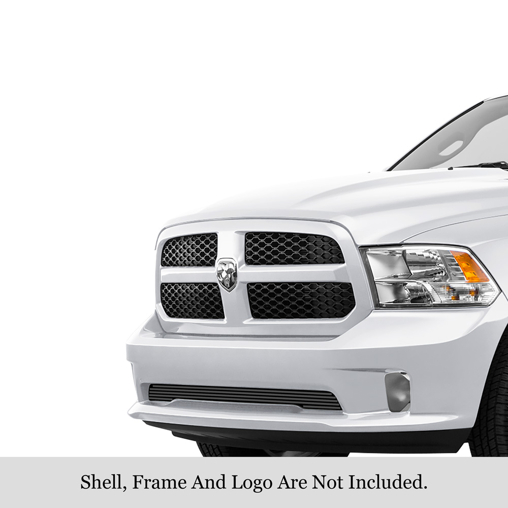 2013-2018 Ram 1500 Express And Sport Model/2019-2021 Ram 1500 Classic Express And Sport Model Only LOWER BUMPER Black Stainless Steel Billet Grille