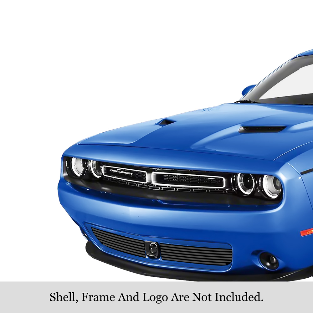 2015-2023 Dodge Challenger With Adaptive Cruise Control  Not For SRT OR R/T Scat Pack Widebody Models LOWER BUMPER Black Stainless Steel Billet Grille