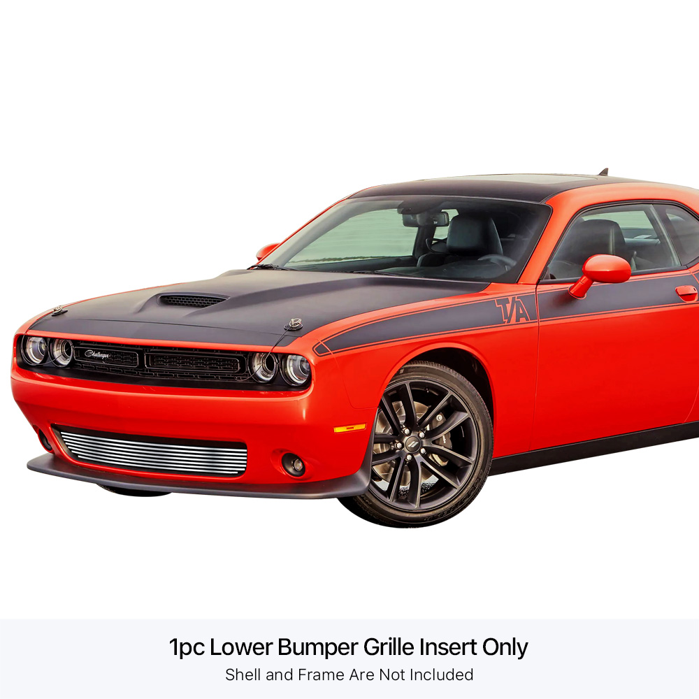 2015-2023 Dodge Challenger Without Adaptive Cruise Control Not For SRT OR R/T Scat Pack Widebody Models LOWER BUMPER Stainless Steel Billet Grille
