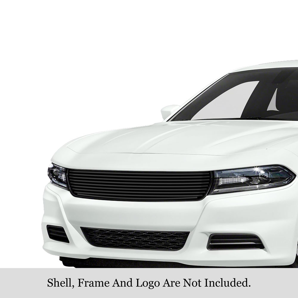 2015-2018 Dodge Charger (Not for Daytona and RT SCAT Pack and SRT)/2019-2023 Dodge Charger Only for SXT MAIN UPPER Black Stainless Steel Billet Grille