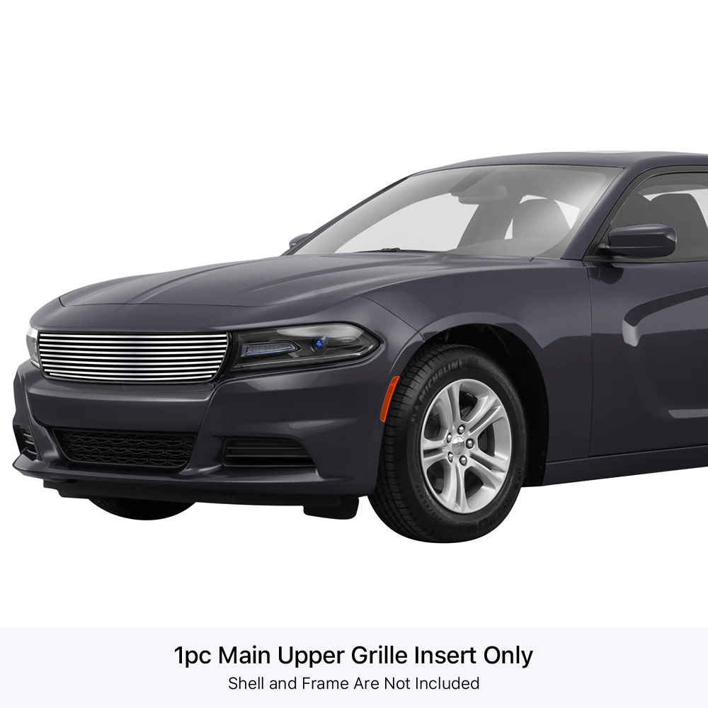 2015-2018 Dodge Charger (Not for Daytona and RT SCAT Pack and SRT)/2019-2023 Dodge Charger Only for SXT MAIN UPPER Stainless Steel Billet Grille
