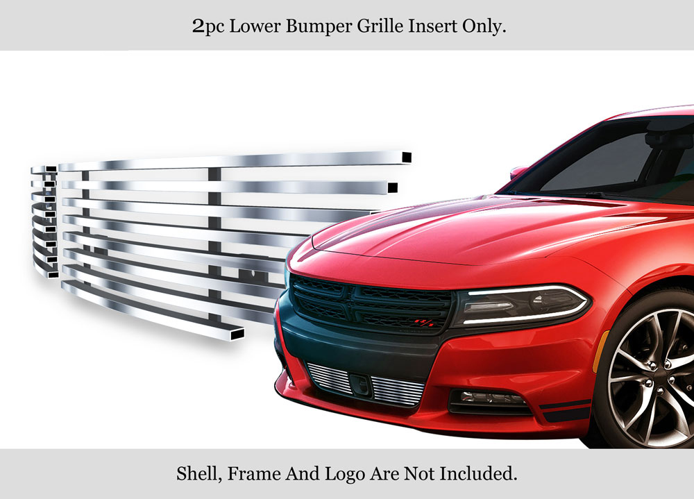2015-2018 Dodge Charger With Adaptive Cruise Control (Not for Daytona and RT SCAT Pack and SRT)/2019-2023 Dodge Charger With Adaptive Cruise Control Only for SXT LOWER BUMPER Stainless Steel Billet Grille