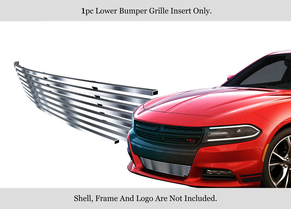 2015-2018 Dodge Charger Without Adaptive Cruise Control (Not for Daytona and RT SCAT Pack and SRT)/2019-2023 Dodge Charger Without Adaptive Cruise Control Only for SXT LOWER BUMPER Stainless Steel Billet Grille
