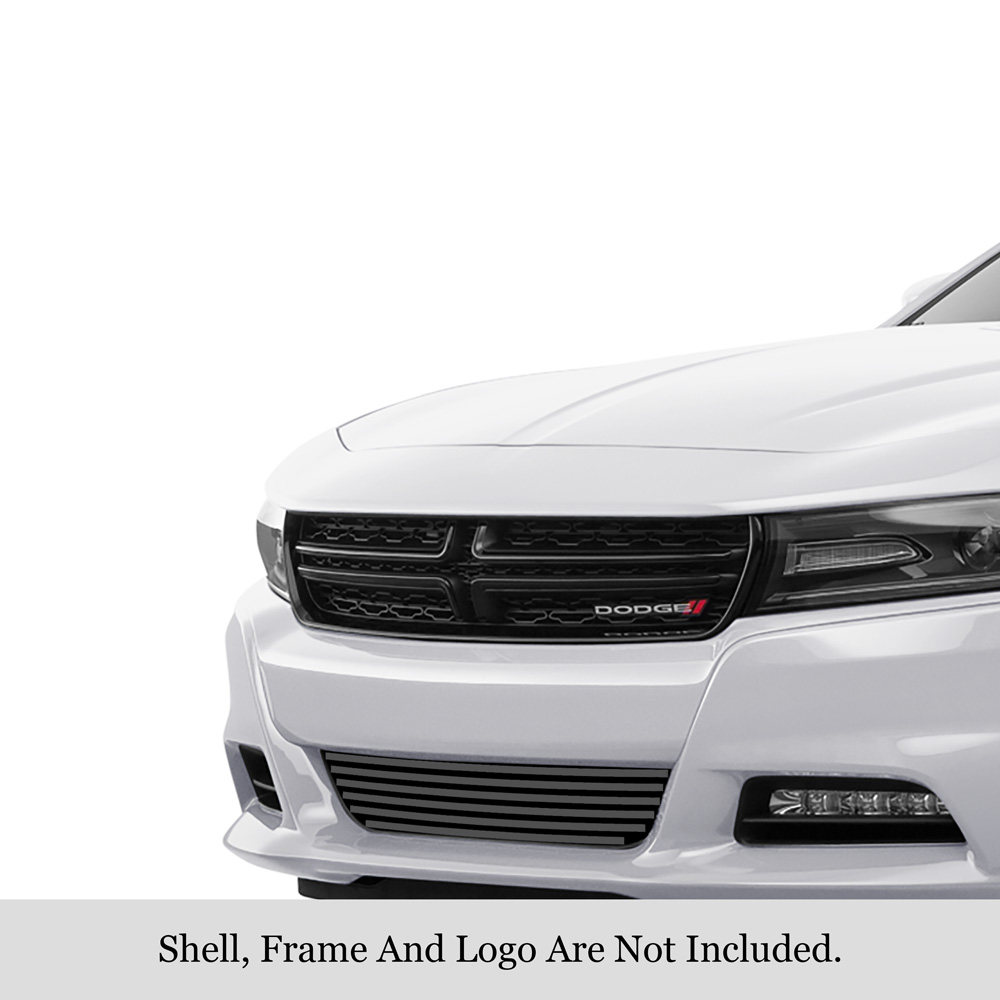 2015-2018 Dodge Charger Without Adaptive Cruise Control (Not for Daytona and RT SCAT Pack and SRT)/2019-2023 Dodge Charger Without Adaptive Cruise Control Only for SXT LOWER BUMPER Black Stainless Steel Billet Grille