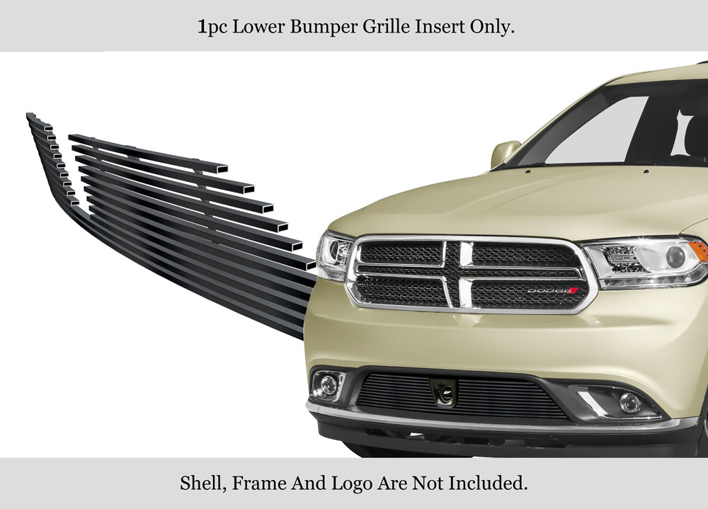 2014-2017 Dodge Durango With Adaptive Cruise Control/2018 Dodge Durango With Adaptive Cruise Control Not for RT and SRT model/2019-2020 Dodge Durango With Adaptive Cruise Control Not for GT and RT and SRT LOWER BUMPER Black Stainless Steel Billet Grille