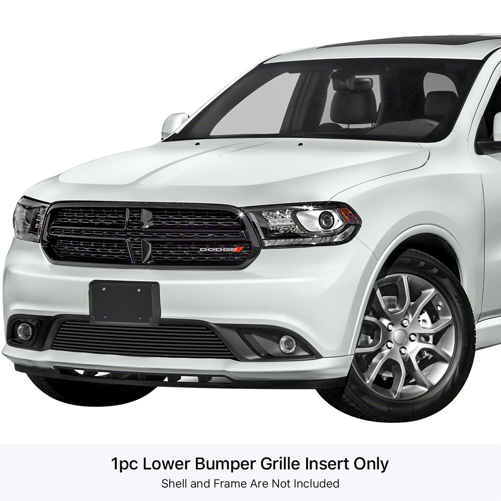 2014-2017 Dodge Durango Without Adaptive Cruise Control/2018 Dodge Durango Without Adaptive Cruise Control Not for RT and SRT model/2019-2020 Dodge Durango Without Adaptive Cruise Control Not for GT and RT and SRT LOWER BUMPER Black Stainless Steel Billet