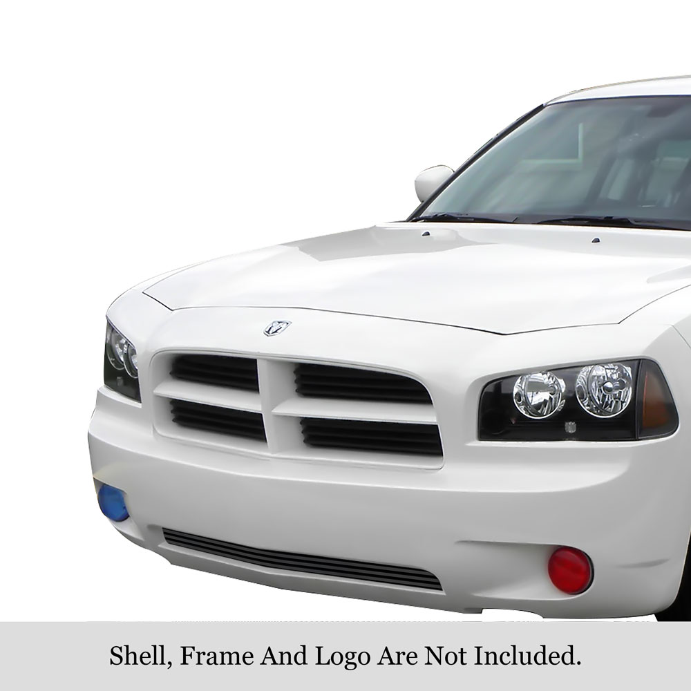 2005-2010 Dodge Charger Not For SRT8 LOWER BUMPER Black Stainless Steel Billet Grille