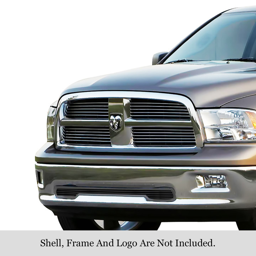 2009-2010 Dodge Ram 1500 Not For Sport And Express Model/2011-2012 Ram 1500 Not For Sport And Express Model LOWER BUMPER Black Stainless Steel Billet Grille