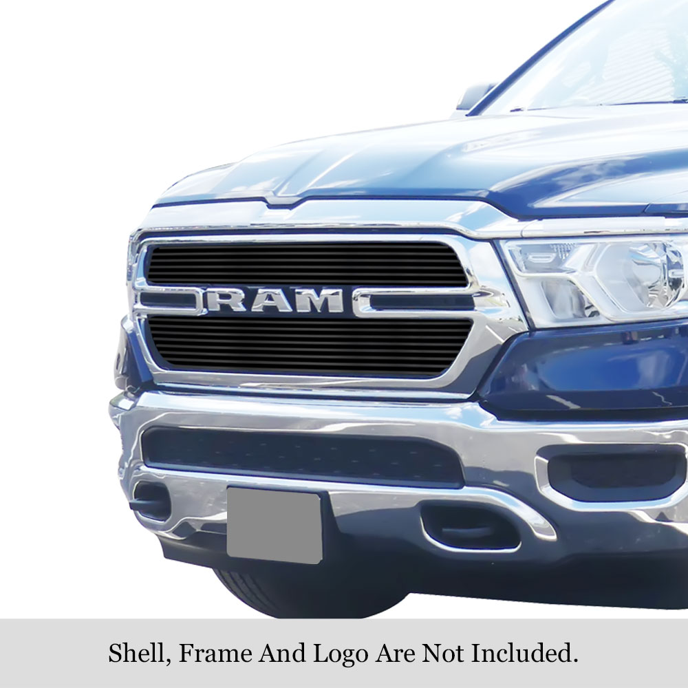 2019-2024 Ram 1500 Only for Tradesman (Excl. 19-24 Ram 1500 Classic) MAIN UPPER Black Stainless Steel Billet Grille