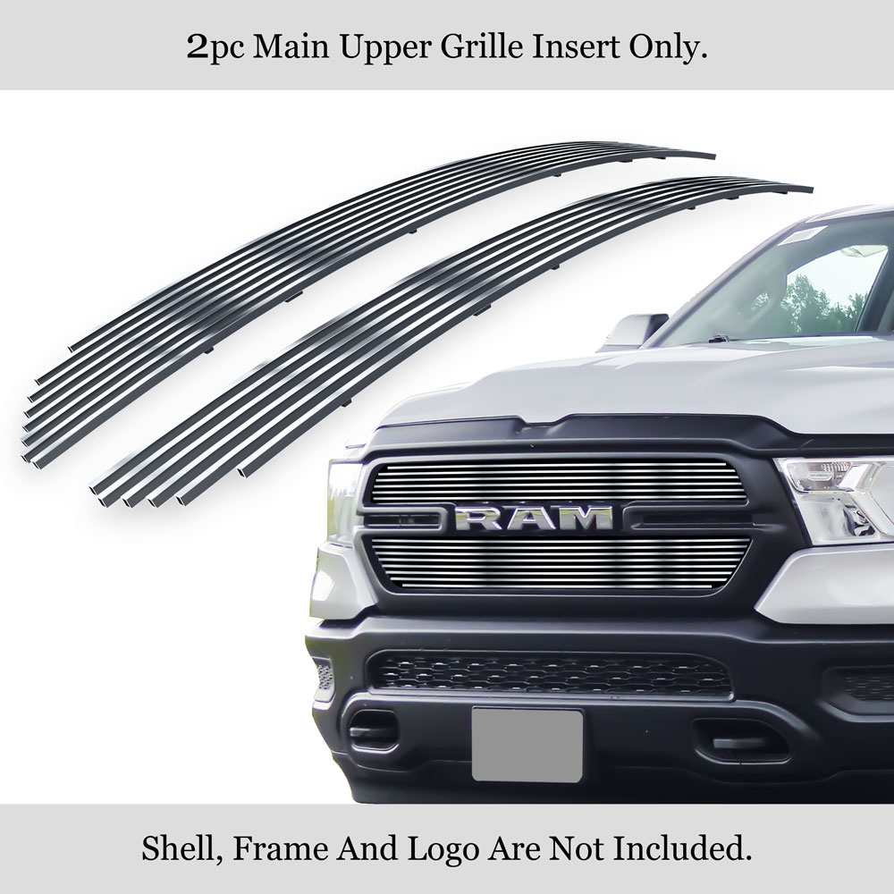 2019-2024 Ram 1500 Only for Tradesman (Excl. 19-24 Ram 1500 Classic) MAIN UPPER Stainless Steel Billet Grille