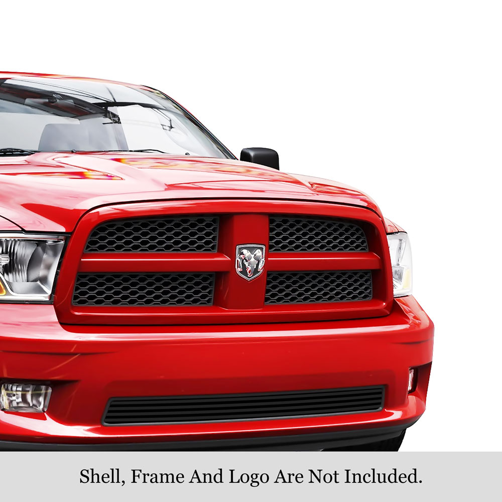 2009-2010 Dodge Ram 1500 Only For Sport And Express Model/2011-2012 Ram 1500 Only For Sport And Express Model LOWER BUMPER Black Stainless Steel Billet Grille