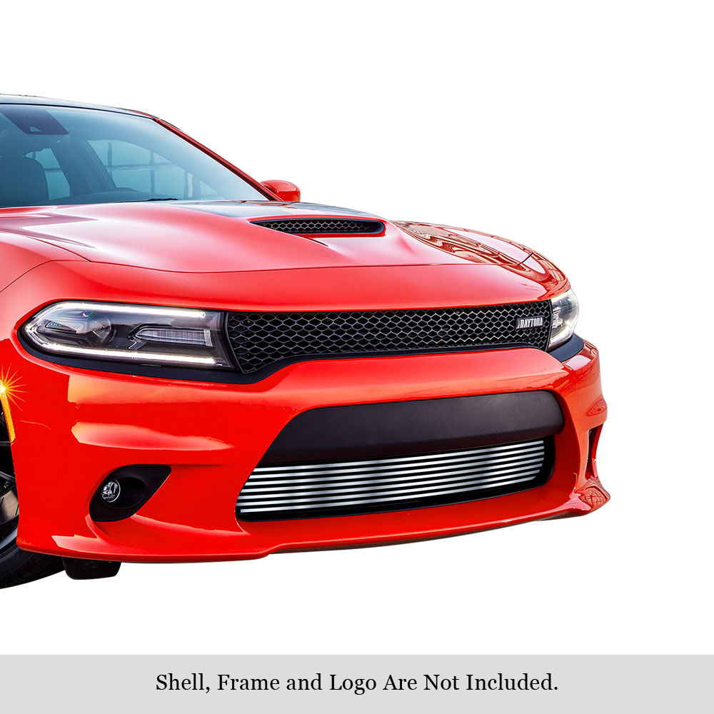 2015-2018 Dodge Charger Without Adaptive Cruise Control (Only for Daytona and RT SCAT pack and Daytona 392 and SRT 392 and SRT Hellcat) / 2019 Dodge Charger Without Adaptive Cruise Control (Only for GT and RT) LOWER BUMPER Stainless Steel Billet Grille