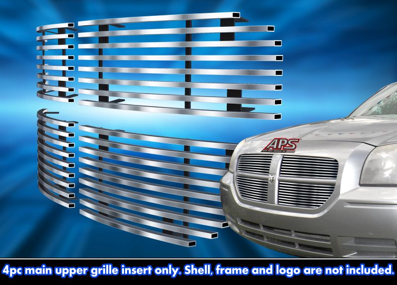 2005-2007 Dodge Magnum Except SRT8 MAIN UPPER Stainless Steel Billet Grille