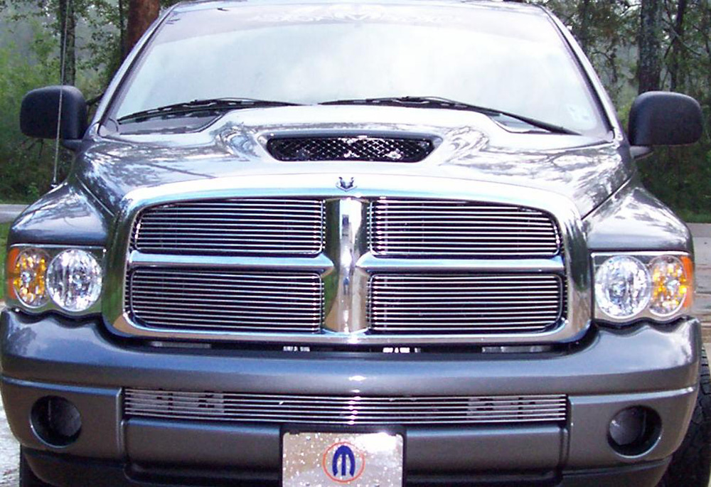 2002-2005 Dodge Ram Sport MAIN UPPER + LOWER BUMPER Aluminum Billetuminum Billet Grille