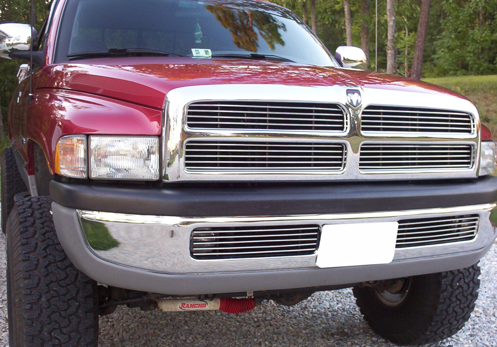 1994-2001 Dodge Pickup MAIN UPPER + LOWER BUMPER Aluminum Billetuminum Billet Grille