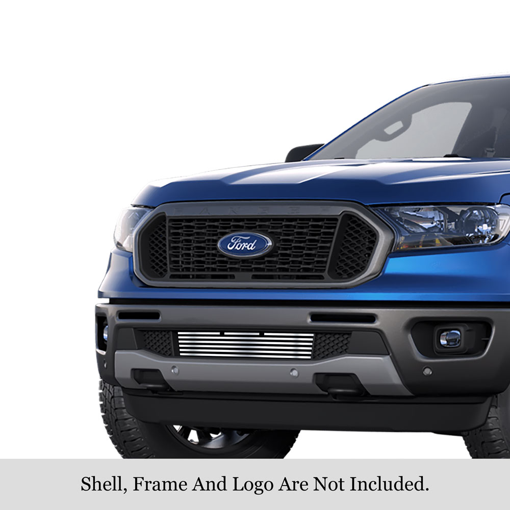 2019-2023 Ford Ranger Without Adaptive Cruise Control LOWER BUMPER Stainless Steel Billet Grille