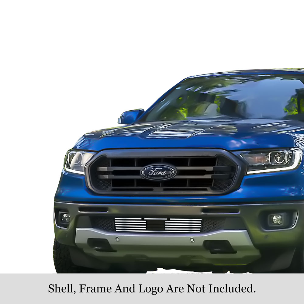 2019-2023 Ford Ranger With Adaptive Cruise Control LOWER BUMPER Stainless Steel Billet Grille