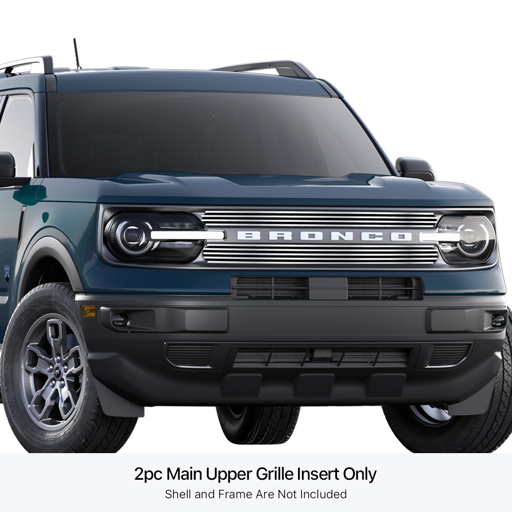 2021-2024 Ford Bronco Sport MAIN UPPER Stainless Steel Billet Grille