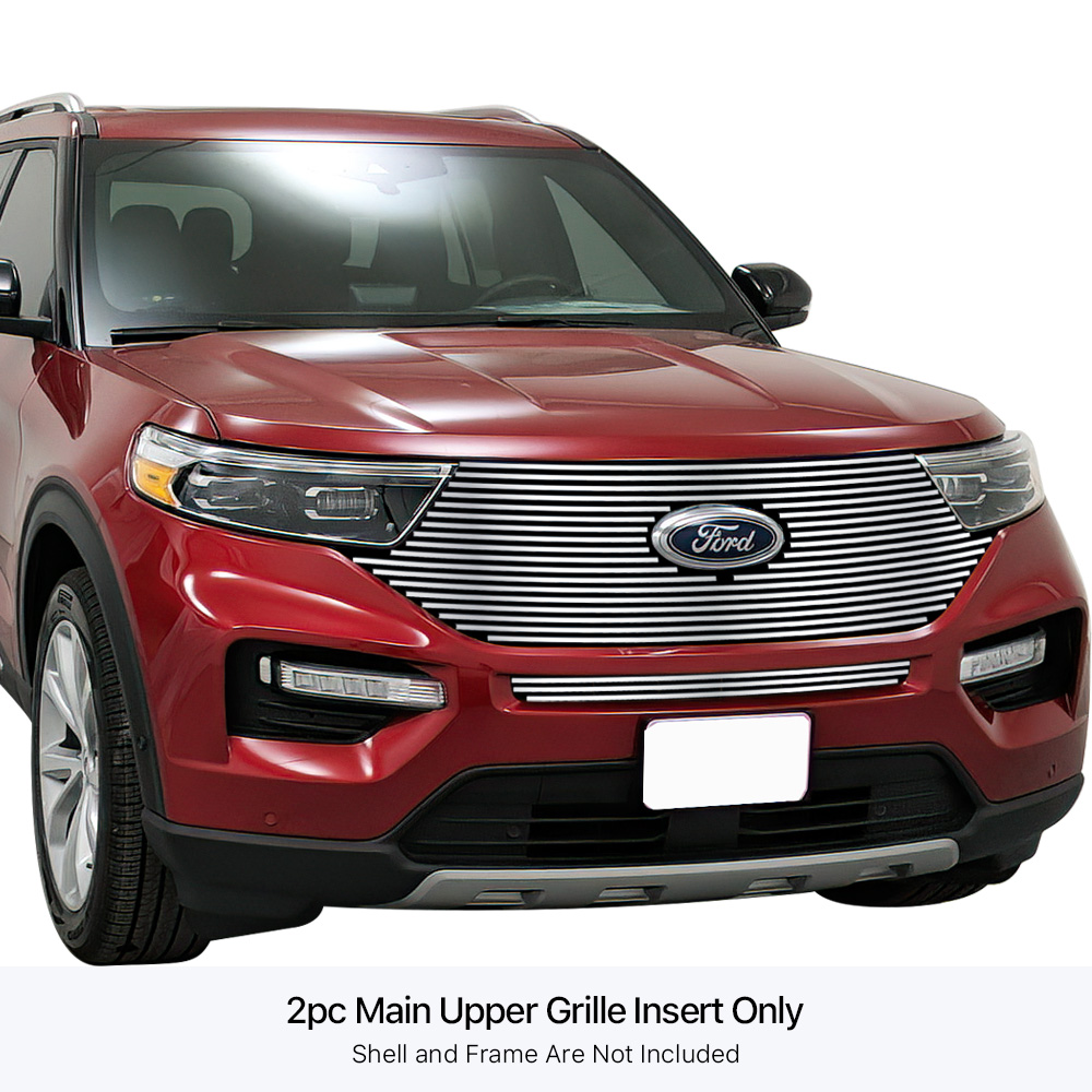 2020-2024 Ford Explorer Platinum & ST & ST-Line MAIN UPPER Stainless Steel Billet Grille