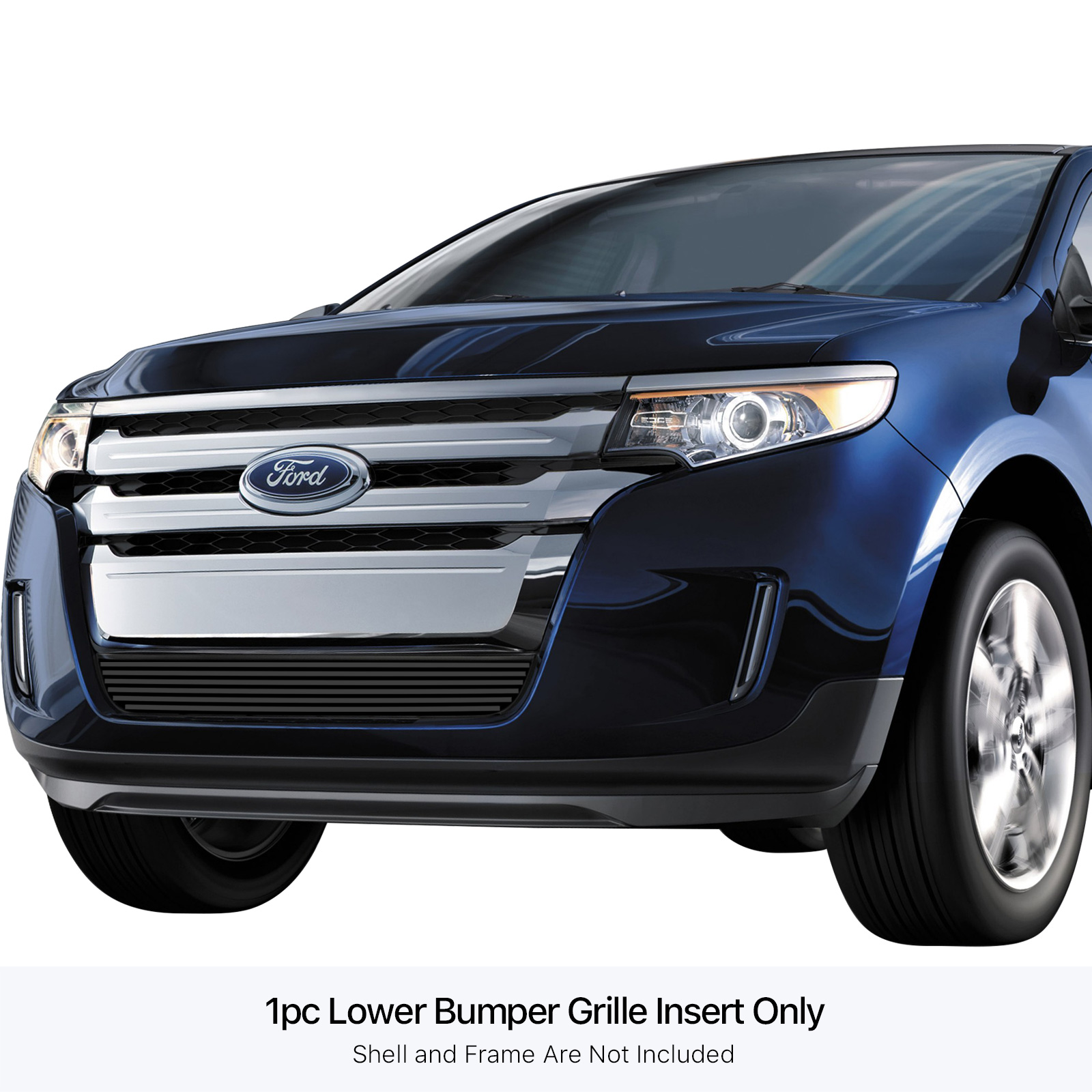 2011-2014 Ford Edge Lower Bumper Black Stainless Steel Billet Grille