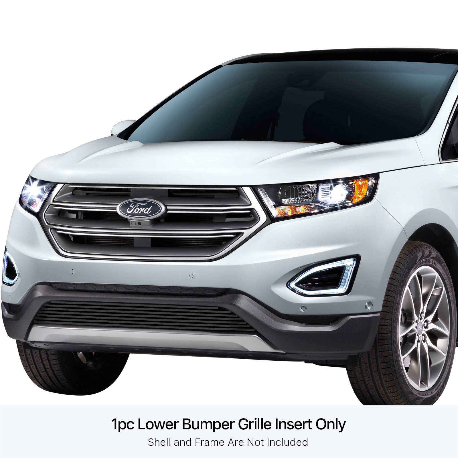 2015-2018 Ford Edge Not For Sport Lower Bumper Black Stainless Steel Billet Grille