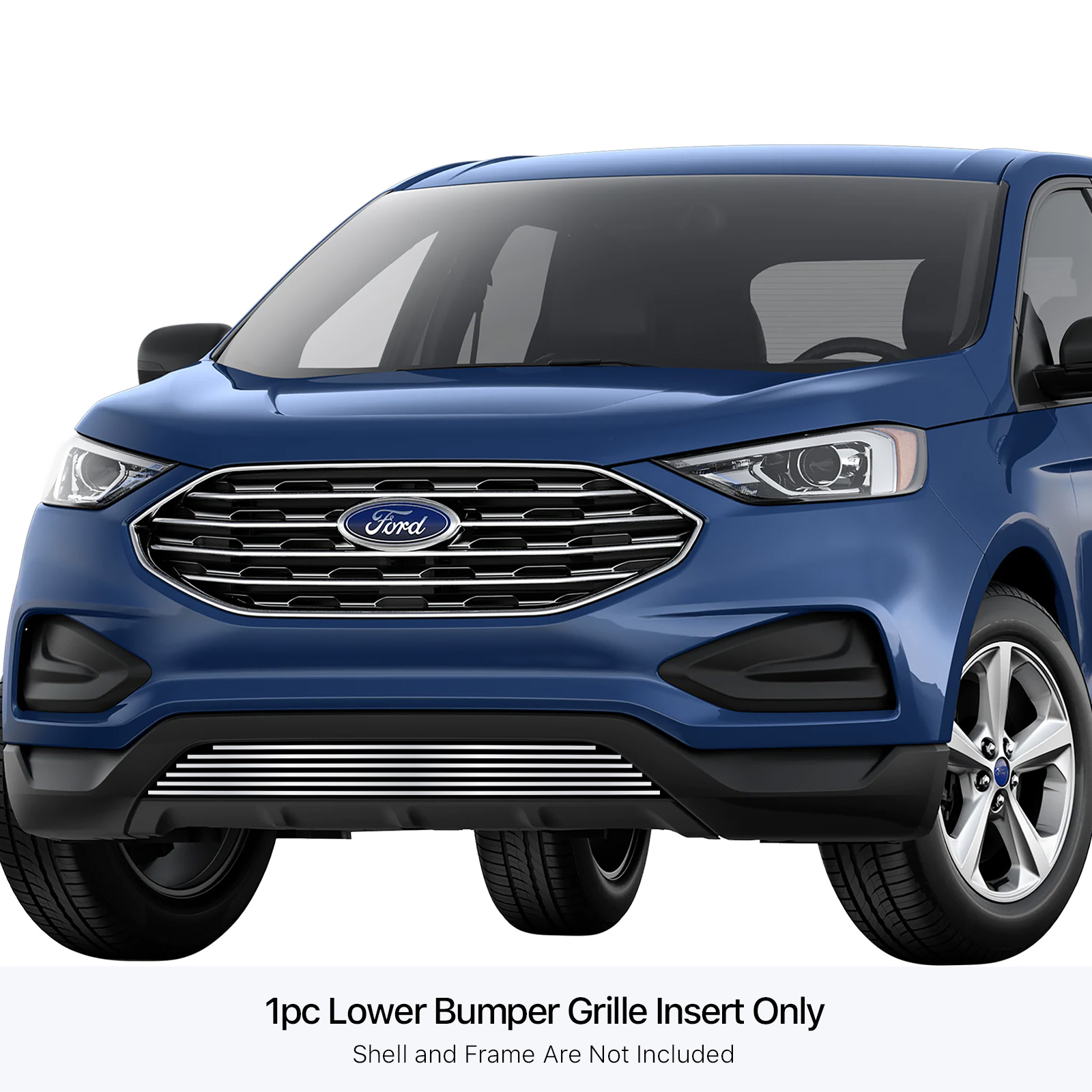 2019-2022 Ford Edge Not For ST&ST-Line Without Sensor/2023-2024 Ford Edge Titanium Without Sensor Lower Bumper Stainless Steel Billet Grille