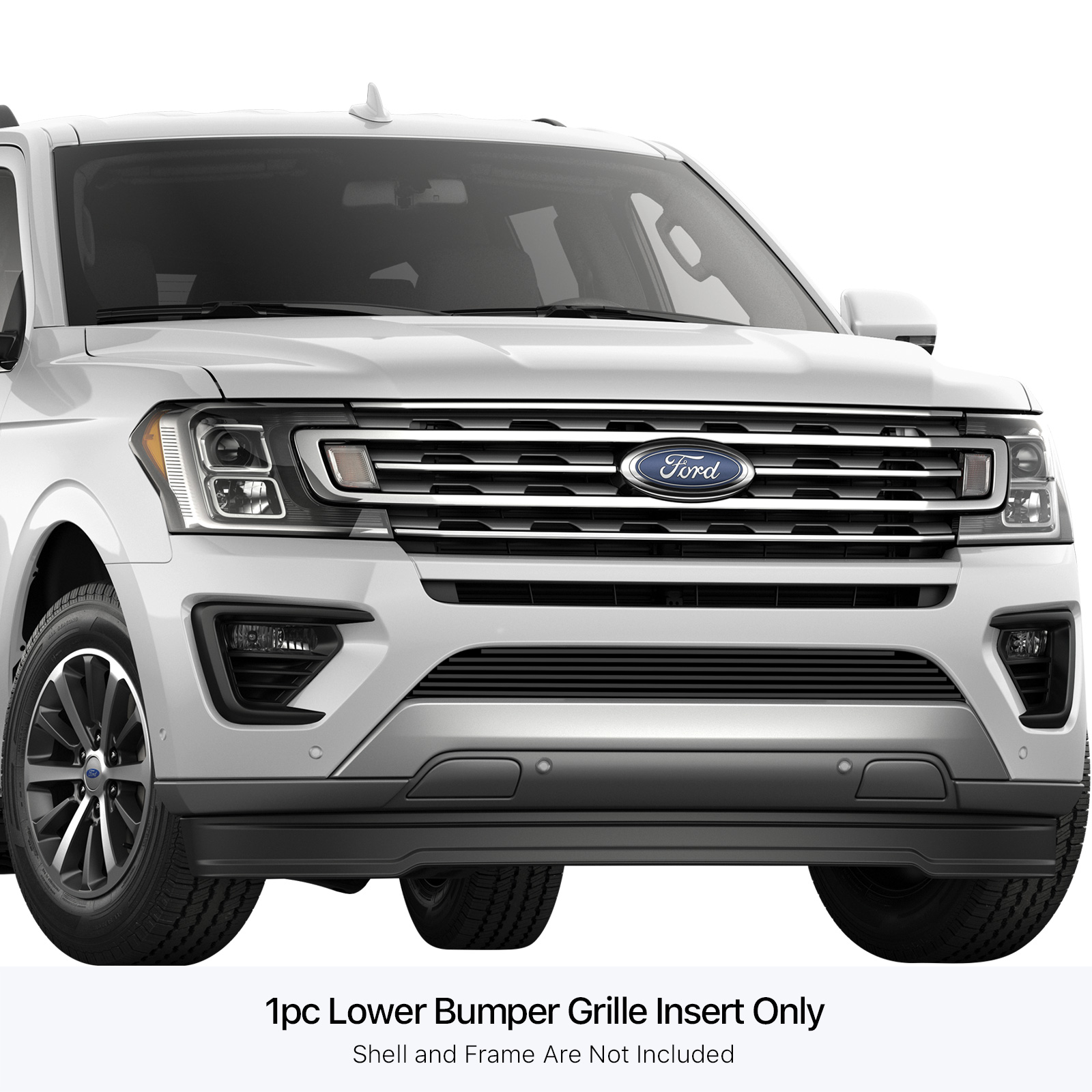 2018-2024 Ford Expedition LOWER BUMPER Black Stainless Steel Billet Grille