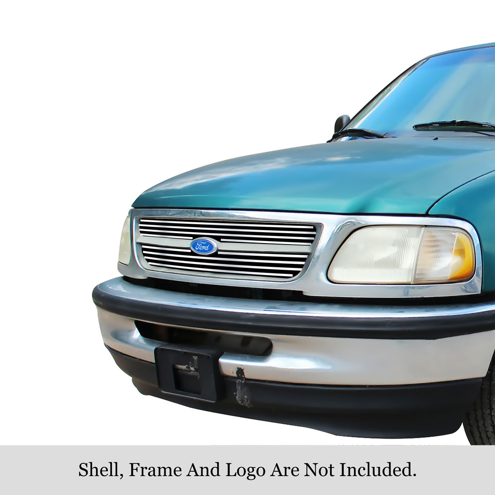 1997-1998 Ford Expedition Bar Style/1997-1998 Ford F-150 Bar Style/1997-1998 Ford F-250 Light Bar Style Except Lariat MAIN UPPER Stainless Steel Billet Grille