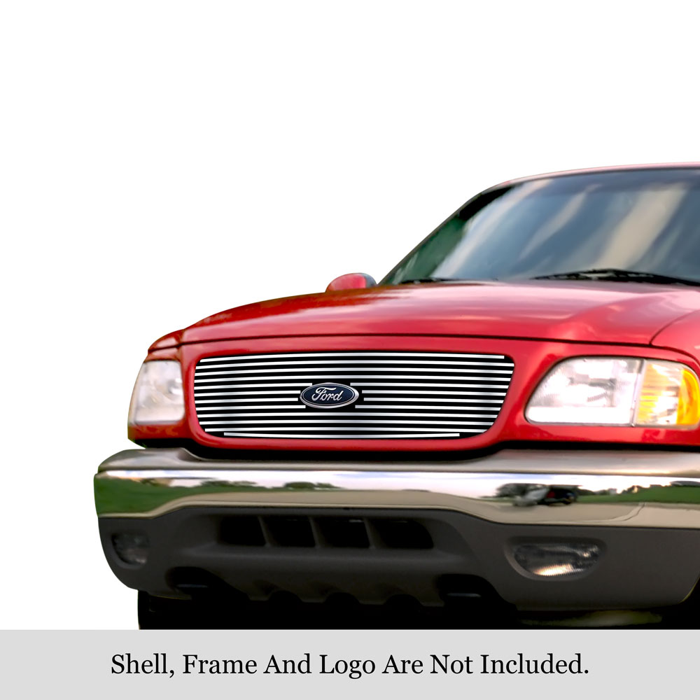 1999-2002 Ford Expedition  With Logo Show MAIN UPPER Stainless Steel Billet Grille
