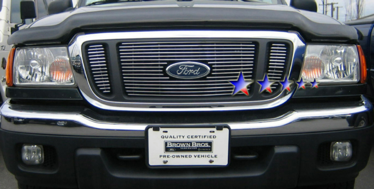 2004-2005 Ford Ranger 4WD FX4  Bar Only Not For Ranger Edge/ With Logo Show MAIN UPPER Aluminum Billetuminum Billet Grille
