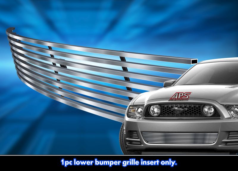 2013-2014 Ford Mustang GT LOWER BUMPER Stainless Steel Billet Grille