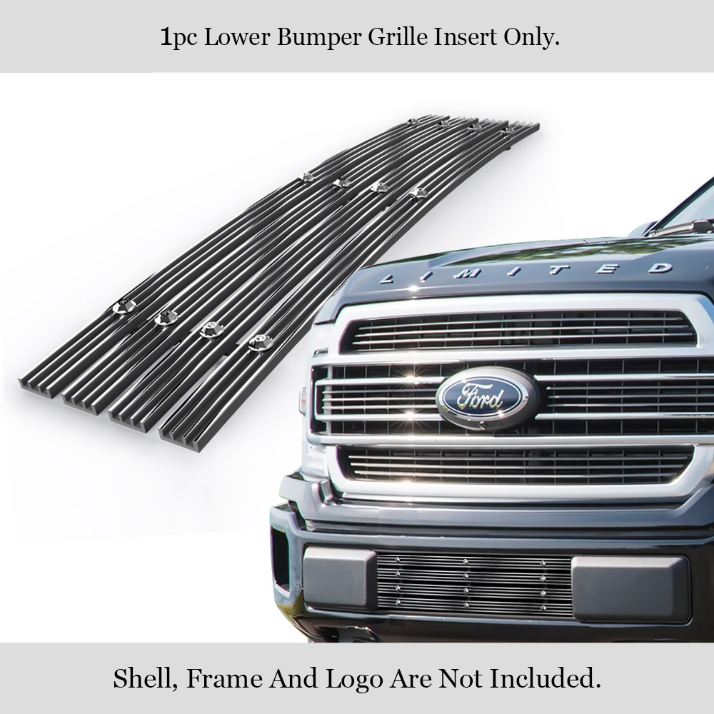 2018-2020 Ford F-150 (drilling may be required for XL/XLT/King Ranch/Plantinum) LOWER BUMPER Rugged Billet Grille