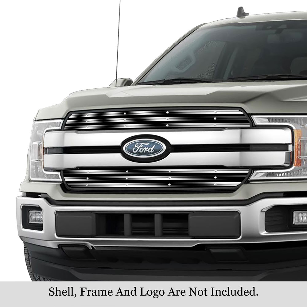 2018-2020 Ford F-150 King Ranch Square Mesh Style/2018-2020 Ford F-150 Plantium Square Mesh Style MAIN UPPER Rugged Billet Grille