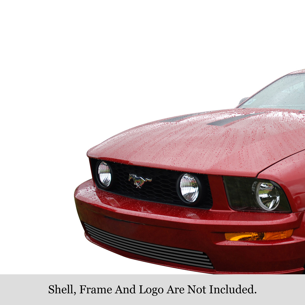 2010-2012 Ford Mustang GT V8 Not For Roush Bumper LOWER BUMPER Black Stainless Steel Billet Grille