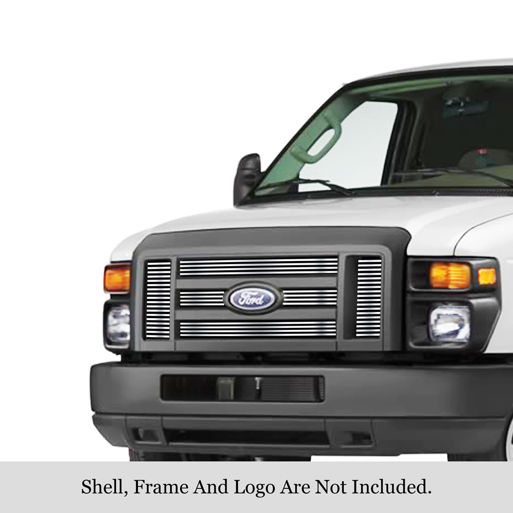 2008-2014 Ford Econoline /2008-2014 Ford E-Series Passenger MAIN UPPER Stainless Steel Billet Grille