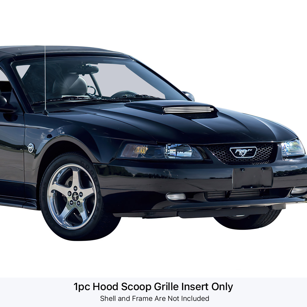 1999-2004 Ford Mustang GT V8 Hood Scoop HOOD SCOOP Stainless Steel Billet Grille
