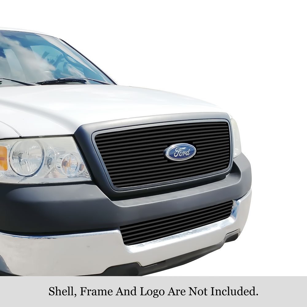 2004-2005 Ford F-150 With OE Honeycomb Style Grille/ Not for Bar Style MAIN UPPER + LOWER BUMPER Aluminum Billetuminum Billet Wide Grille